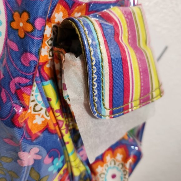 Diaper Bag NEW Laminated Buckle Bag Blue Paisley Floral Baby Kalencom FSTSP NWT - Picture 7 of 15